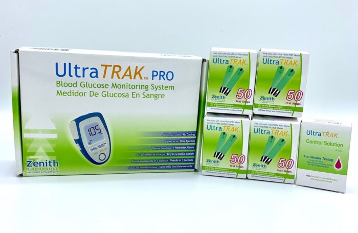 Zenith Ultra Trak Pro Test Strips (Pack of 200) With Free Meter