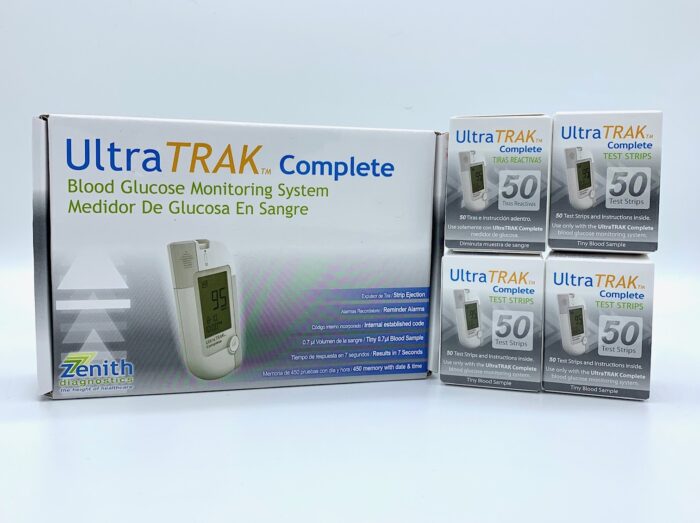 Zenith Ultra Trak Complete Test Strips – Pack of 200 with Free Meter